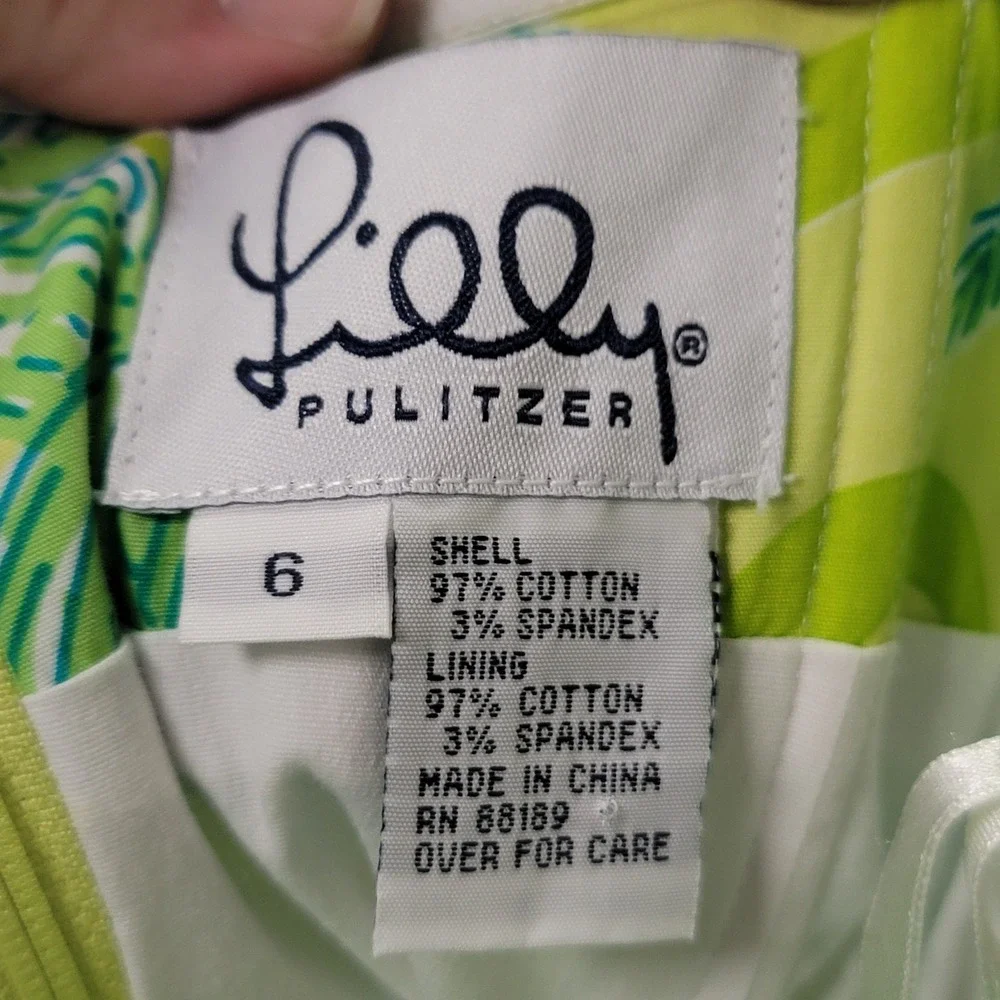 Lilly Pulitzer Vintage Sabrina Dress Size 6 Cruisin Car Print Strapless Bow - Picture 4 of 9